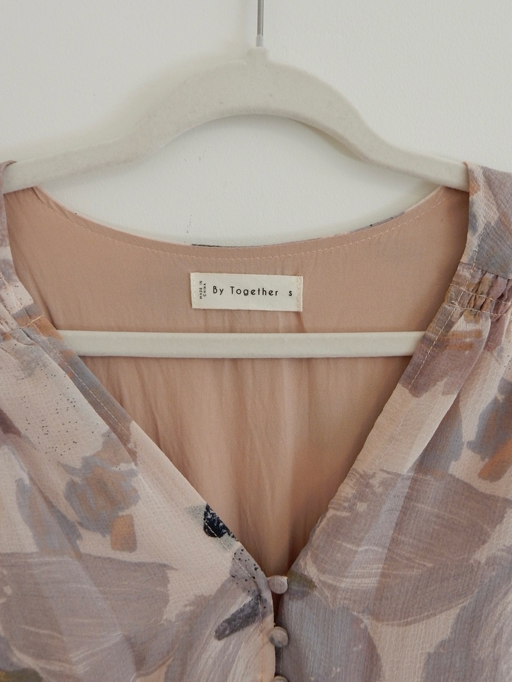 By Together Blush Watercolor Print Mini Dress - Picture 2 of 3